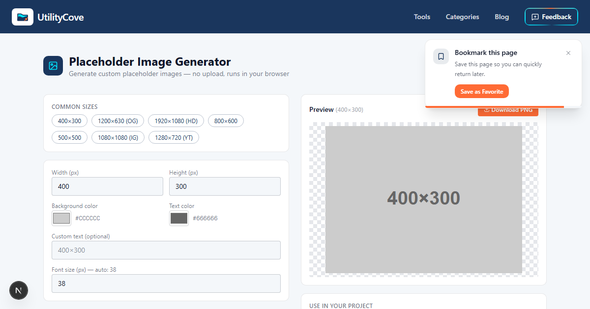Placeholder Image Generator — UtilityCove | Free Online Tool